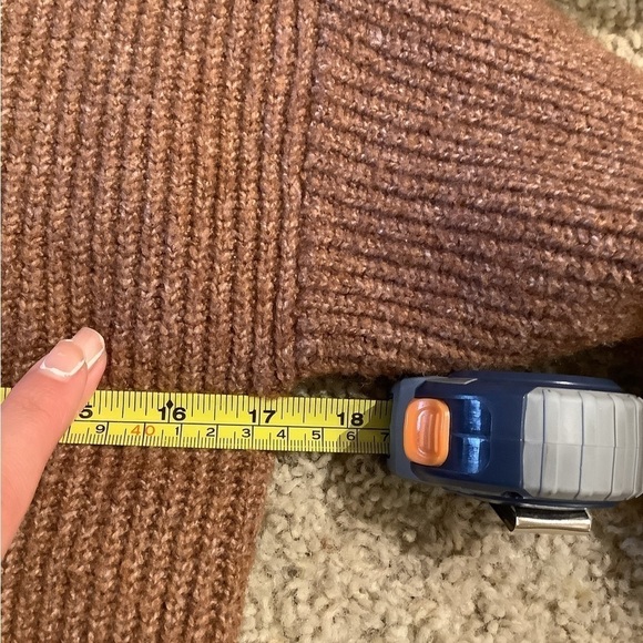 Zara Kids Sweater Size 8 Brown Ribbed Knit 1/4 Zip Pullover Unisex - Picture 4 of 5